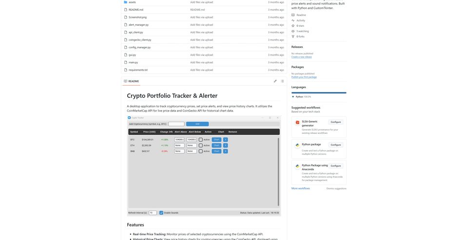 Crypto Tracker - desktopová aplikácia na sledovanie kryptomien