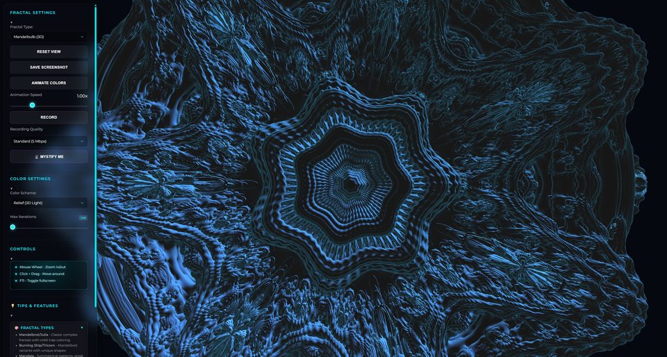Interaktívne fraktály - generátor Mandelbrotovej a ďalších množín