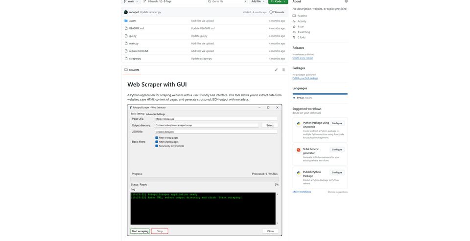 Web Scraper - GUI aplikácia na extrakciu dát z webových stránok